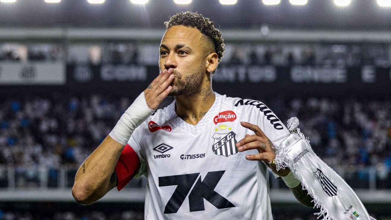 Neymar defies injury with hat trick to push Santos out of relegation zone